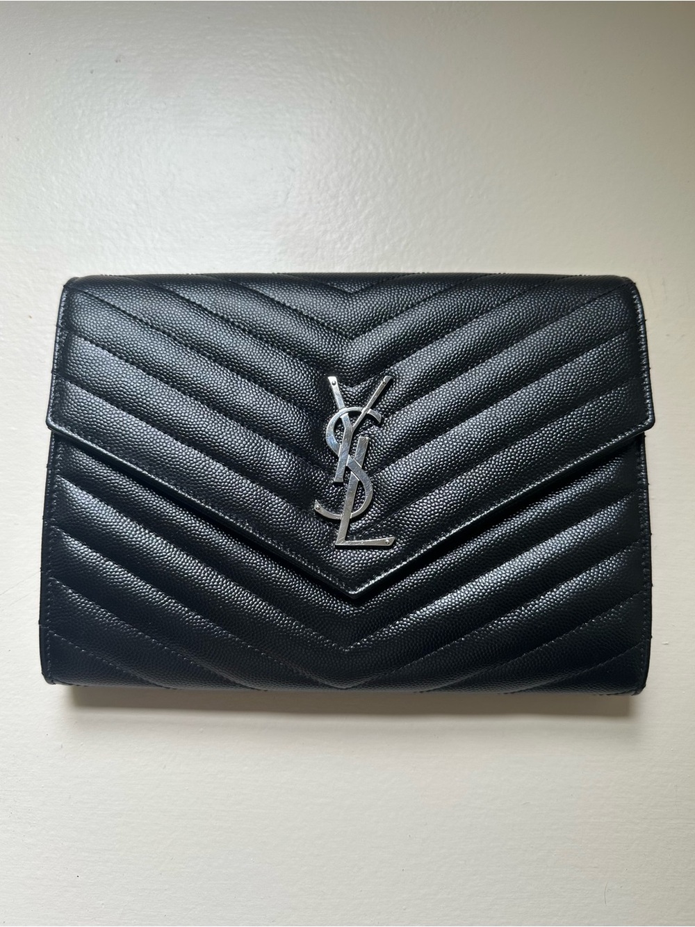 Saint Laurent Cassandre Leather Clutch - Picture 2 of 7